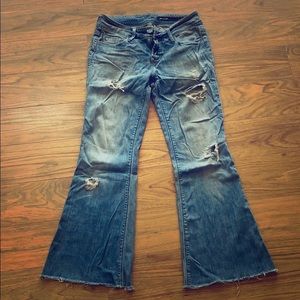 Vintage Style Boot Cut Jeans